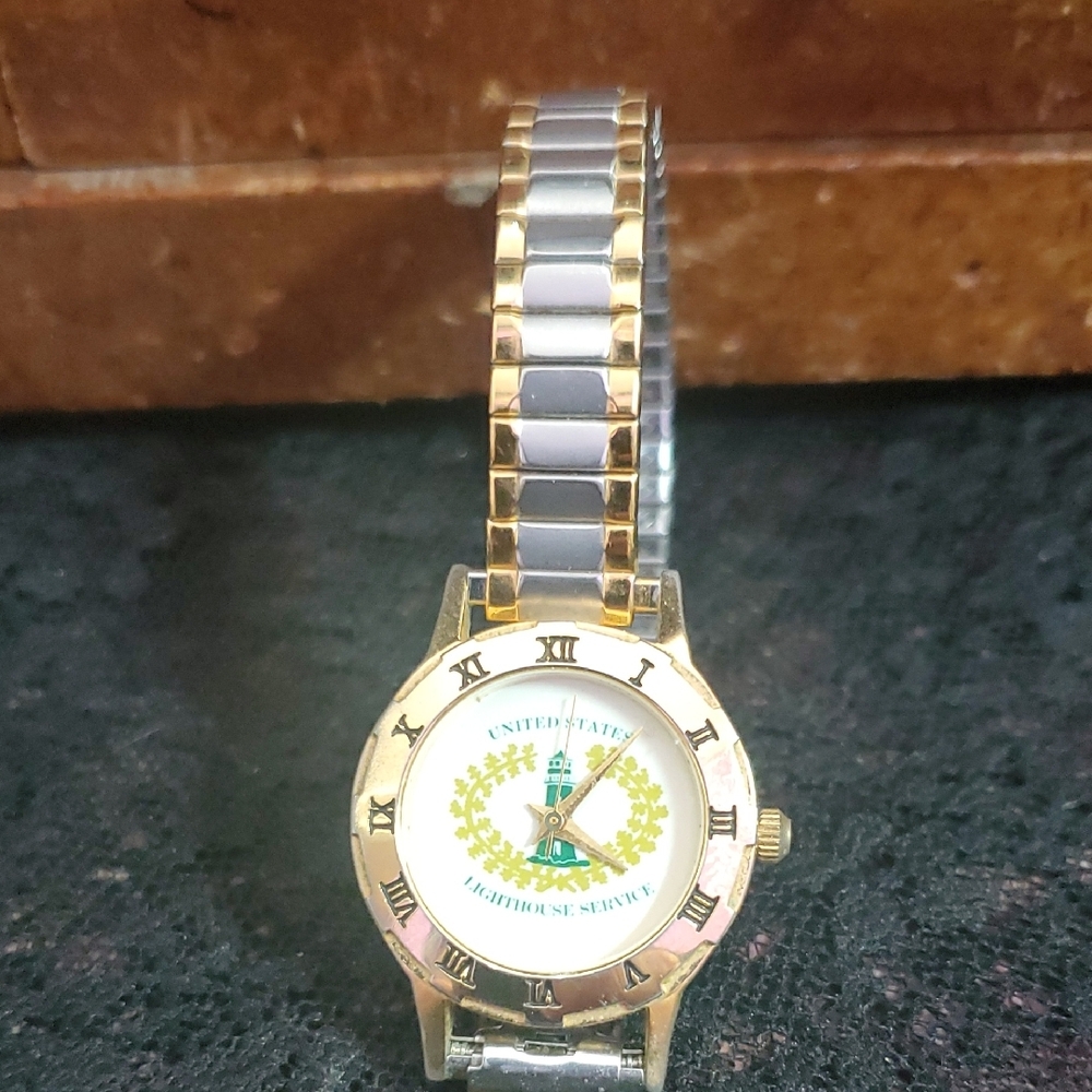 Gold and Silver United States Lighthouse Service Watch AG766